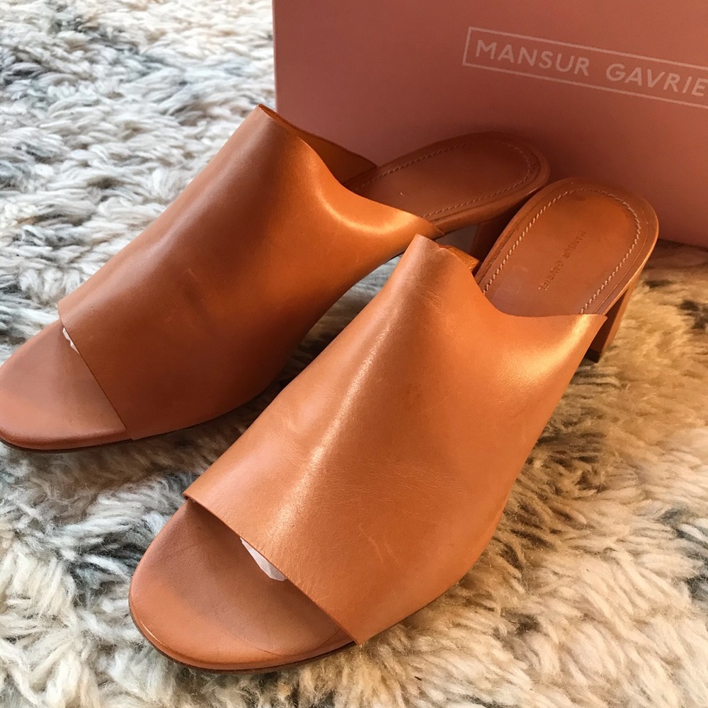 Mansur Gavriel Leather Slides